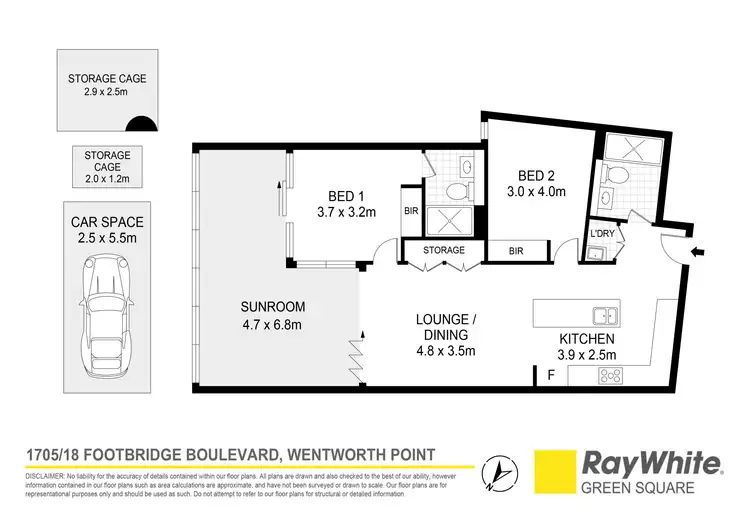 Floorplan of Homely apartment listing, 1705/18 Footbridge Boulevard, Wentworth Point NSW 2127