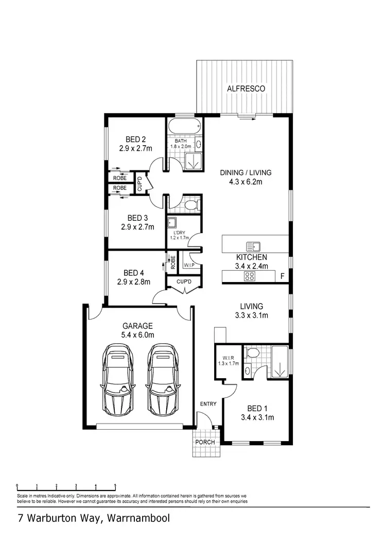 Floorplan of Homely house listing, 7 Warburton Way, Warrnambool VIC 3280