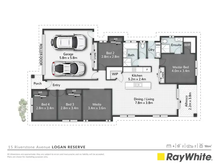 Floorplan of Homely house listing, 15 Riverstone Avenue, Logan Reserve QLD 4133