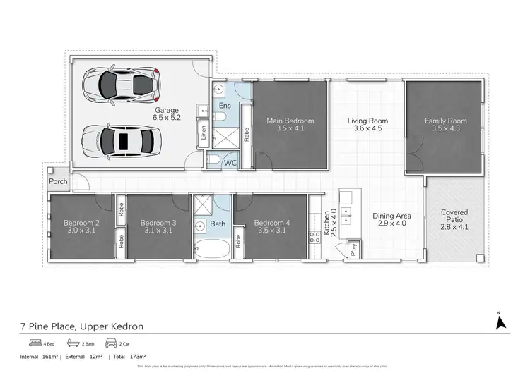 Floorplan of Homely house listing, 7 Pine Place, Upper Kedron QLD 4055