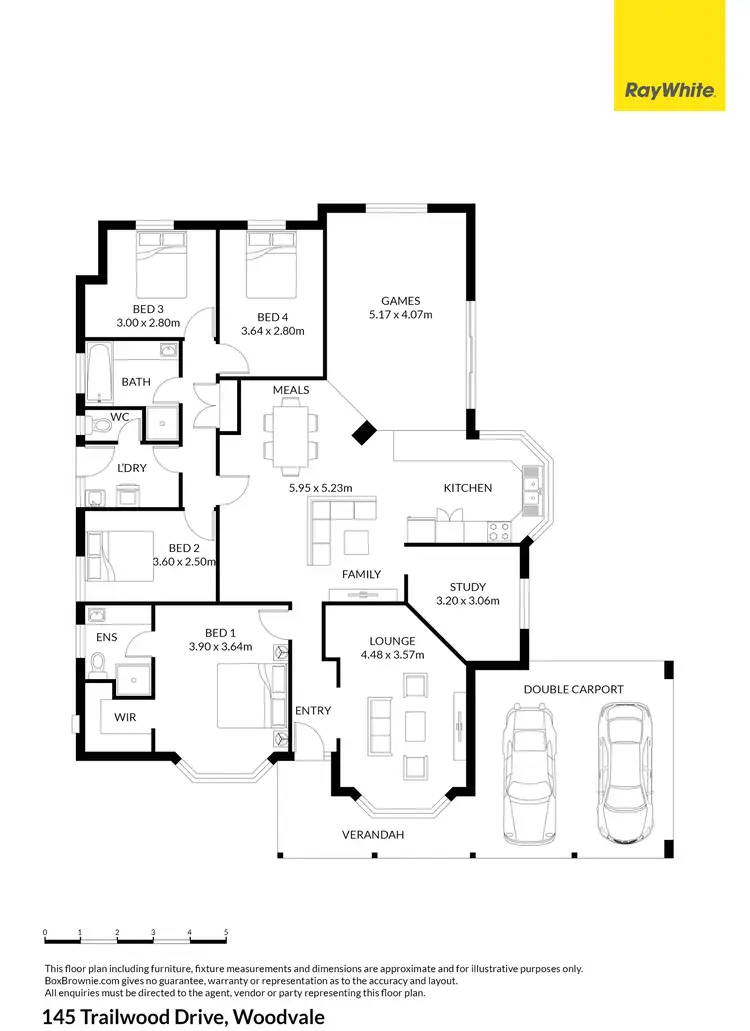 Floorplan of Homely house listing, 145 Trailwood Drive, Woodvale WA 6026