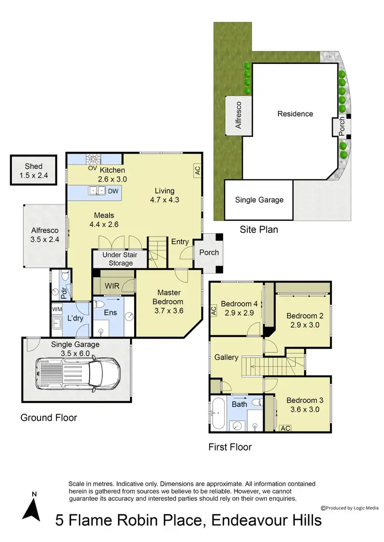 Floorplan of Homely townhouse listing, 5 Flame Robin Place, Endeavour Hills VIC 3802