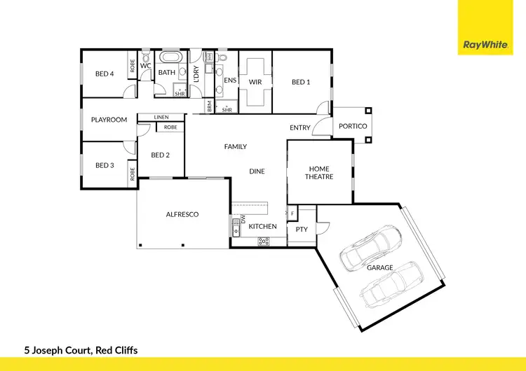 Floorplan of Homely house listing, 5 Joseph Court, Red Cliffs VIC 3496