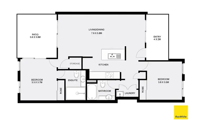 Floorplan of Homely unit listing, 214/2 Keem Street, Trinity Beach QLD 4879
