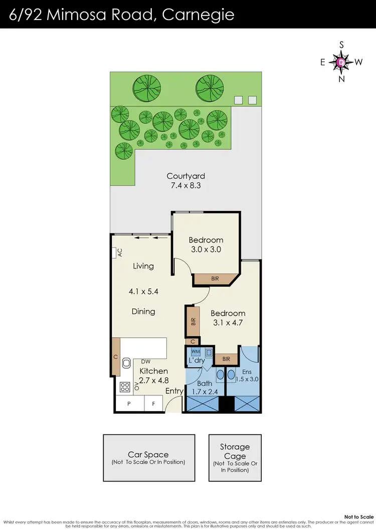 Floorplan of Homely apartment listing, 6/92 Mimosa Road, Carnegie VIC 3163