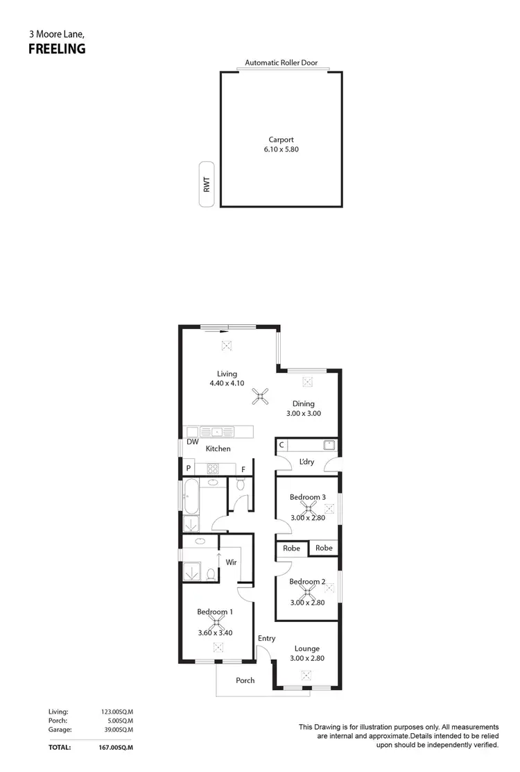 Floorplan of Homely house listing, 3 Moore Lane, Freeling SA 5372