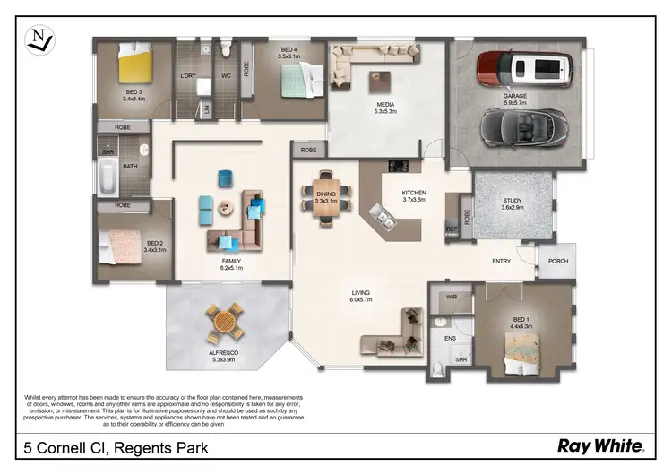 Floorplan of Homely house listing, 5 Cornell Close, Regents Park QLD 4118