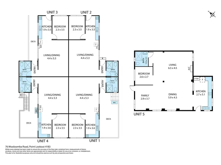 Floorplan of Homely block of units listing, 76 Mooloomba Road, Point Lookout QLD 4183