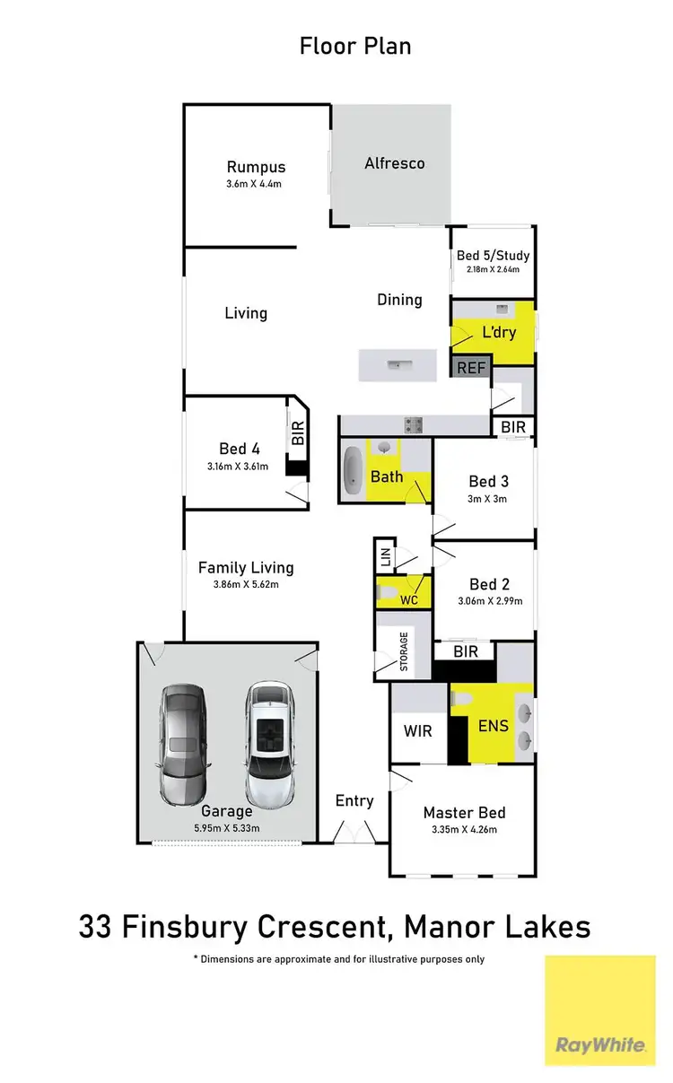 Floorplan of Homely house listing, 33 Finsbury Crescent, Manor Lakes VIC 3024