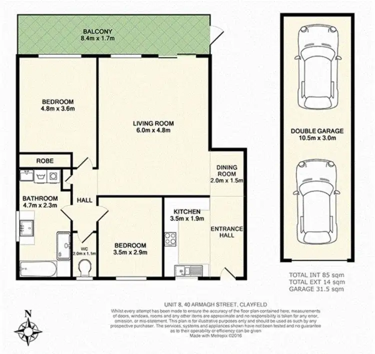 Floorplan of Homely house listing, 8/40 Armagh Street, Clayfield QLD 4011