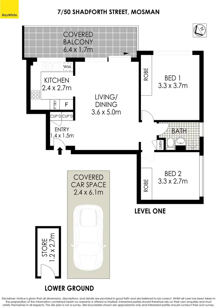 Floorplan of Homely apartment listing, 7/50 Shadforth Street, Mosman NSW 2088