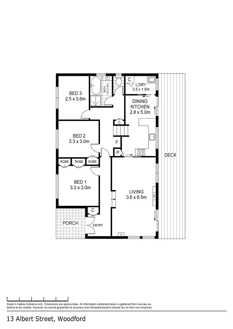 Floorplan of Homely house listing, 13 Albert Street, Woodford VIC 3281