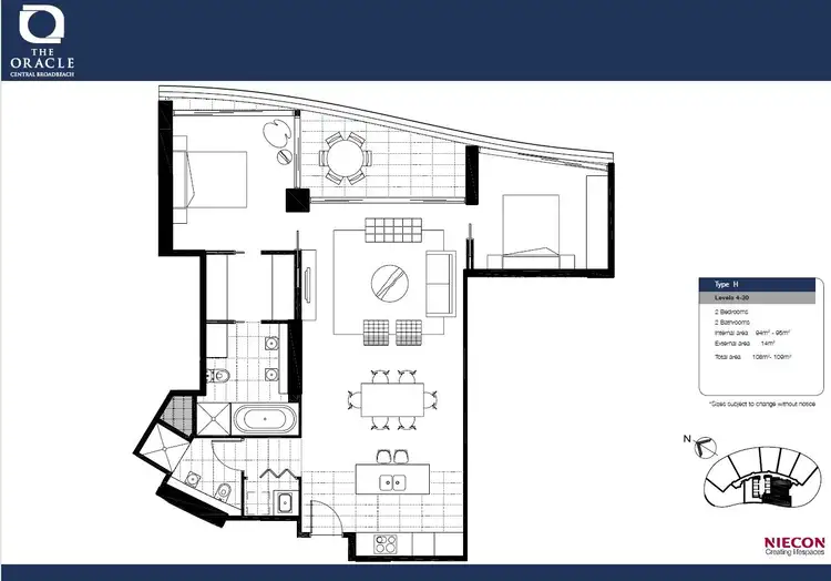 Floorplan of Homely apartment listing, 2007/1 Oracle Boulevarde, Broadbeach QLD 4218