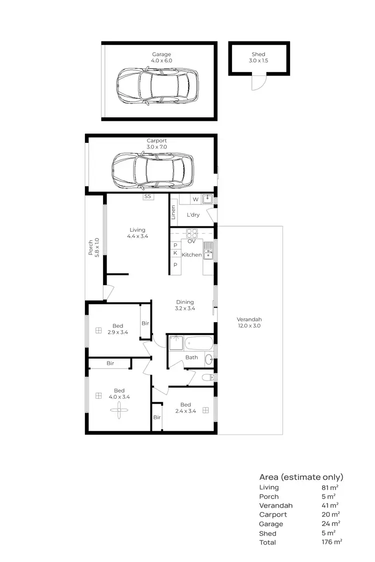 Floorplan of Homely house listing, 4 Cutting Crescent, Burton SA 5110