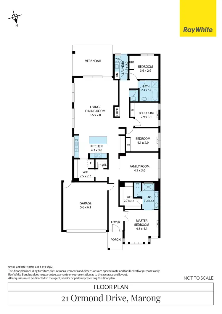 Floorplan of Homely house listing, 21 Ormond Drive, Marong VIC 3515