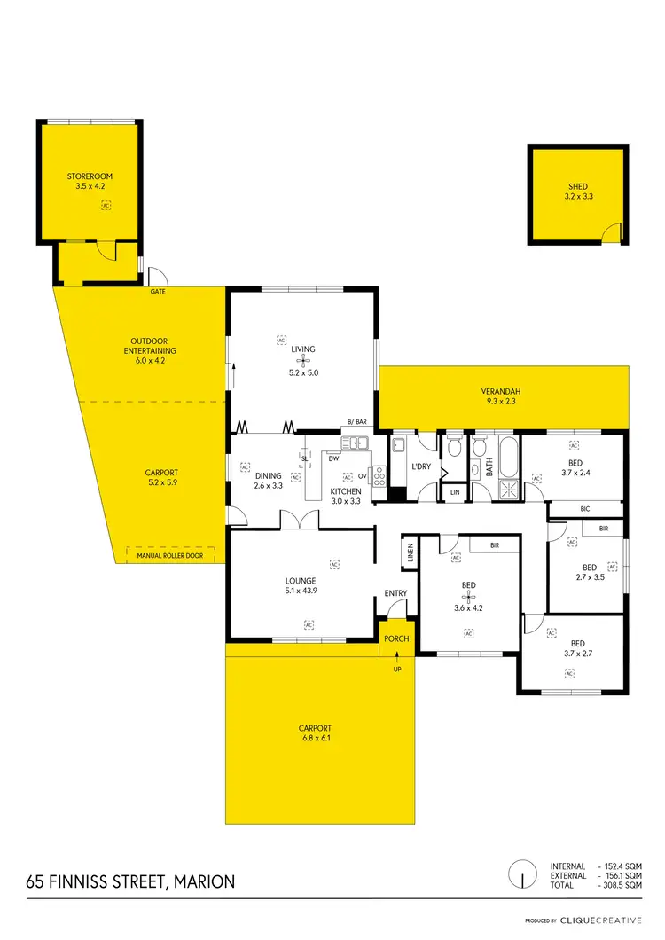 Floorplan of Homely house listing, 65 Finniss Street, Marion SA 5043