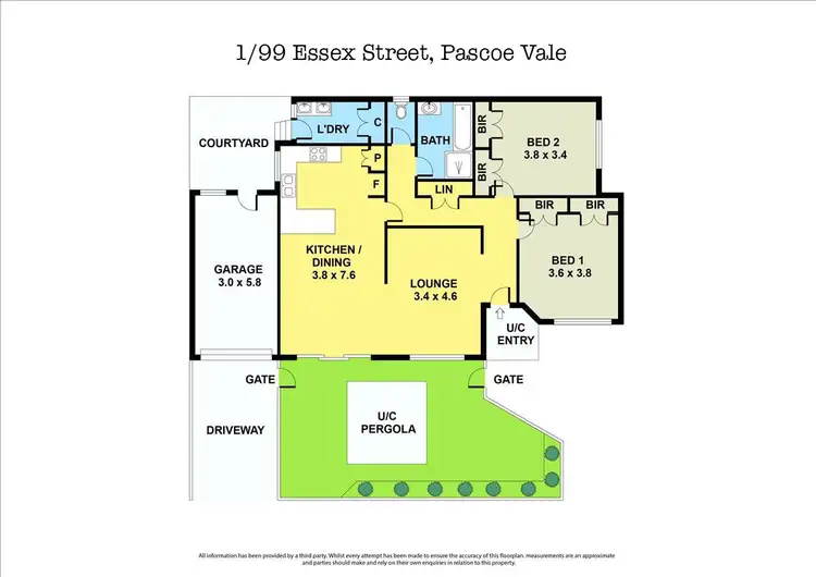 Floorplan of Homely unit listing, 1/99 Essex Street, Pascoe Vale VIC 3044