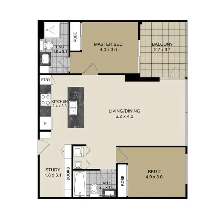 Floorplan of Homely apartment listing, 1006/15 Brodie Spark Drive, Wolli Creek NSW 2205