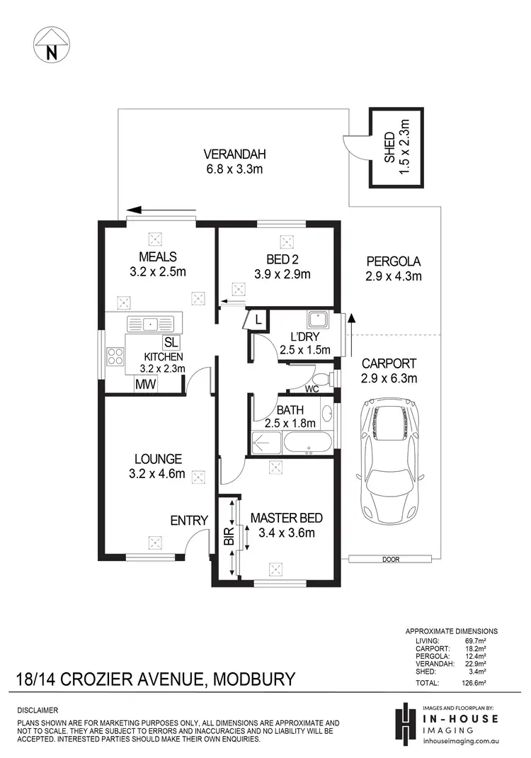 Floorplan of Homely unit listing, 18/14 Crozier Avenue, Modbury SA 5092