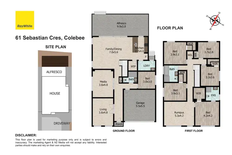Floorplan of Homely house listing, 61 Sebastian Crescent, Colebee NSW 2761