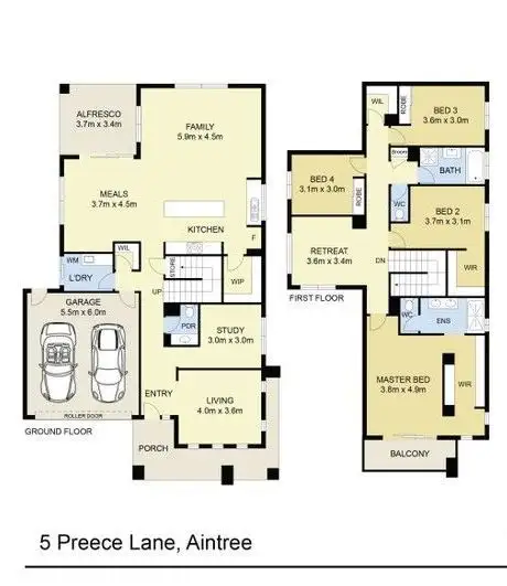Floorplan of Homely house listing, 5 Preece Lane, Aintree VIC 3336