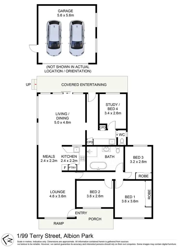 Floorplan of Homely villa listing, 1/99 Terry Street, Albion Park NSW 2527