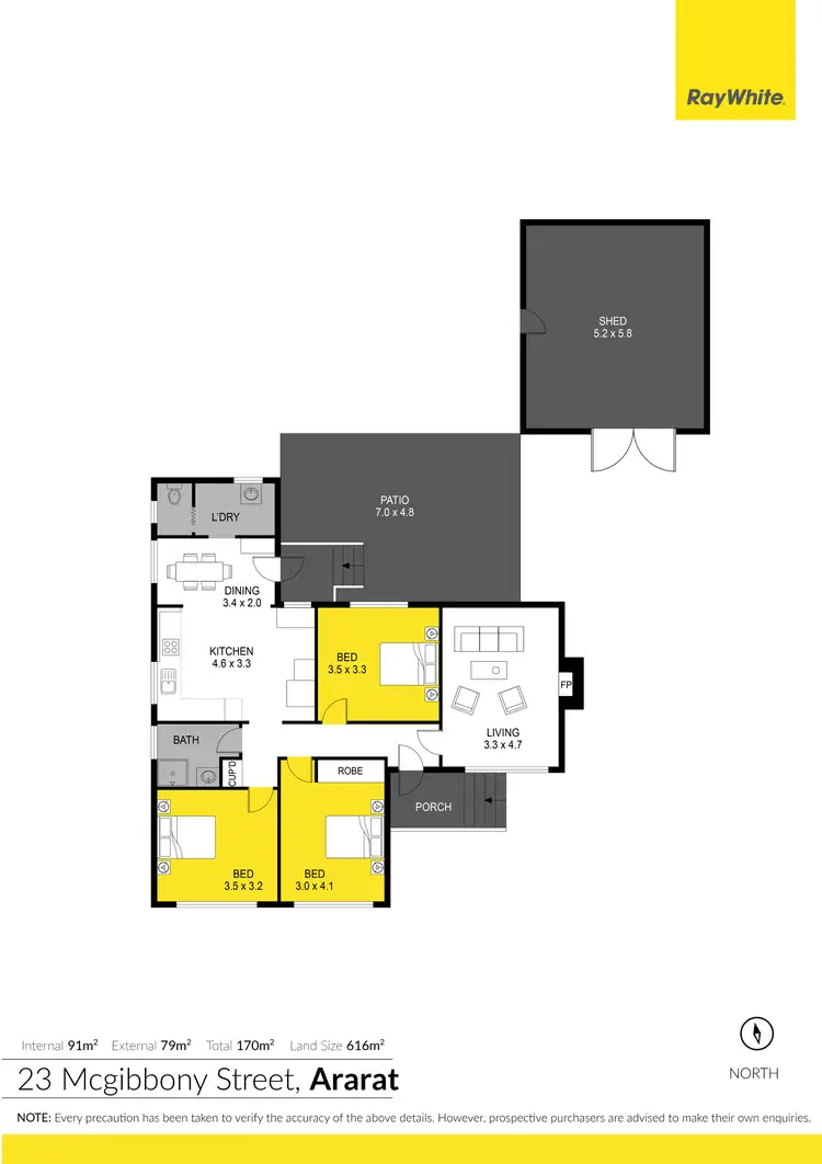 Floorplan of Homely house listing, 23 McGibbony Street, Ararat VIC 3377