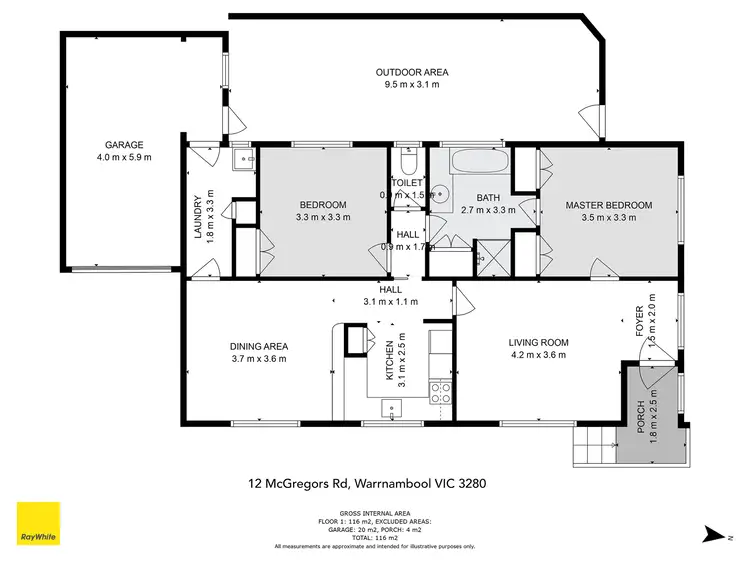 Floorplan of Homely unit listing, 1 & 2/12 McGregors Road, Warrnambool VIC 3280