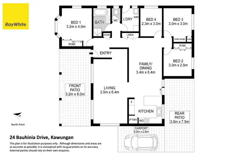 Floorplan of Homely house listing, 24 Bauhinia Drive, Kawungan QLD 4655