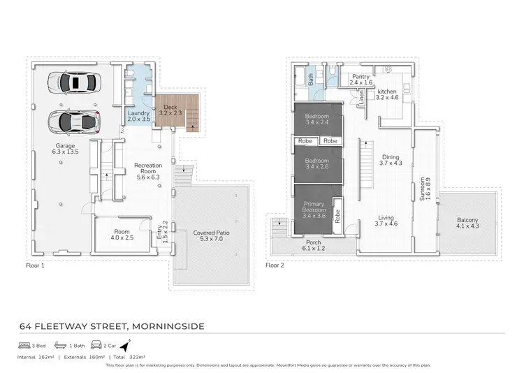Floorplan of Homely house listing, 64 Fleetway Street, Morningside QLD 4170