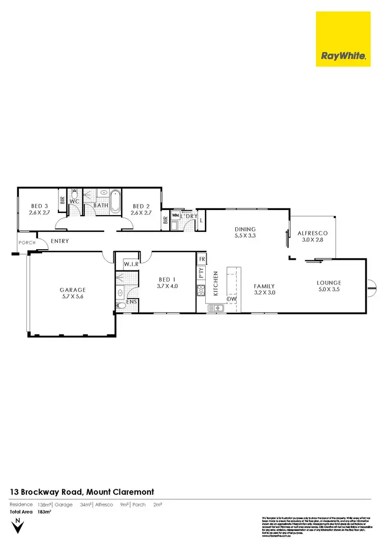 Floorplan of Homely house listing, 13 Brockway Road, Mount Claremont WA 6010