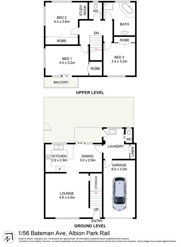 Floorplan of Homely townhouse listing, 1/56 Bateman Avenue, Albion Park Rail NSW 2527