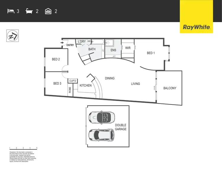 Floorplan of Homely apartment listing, 15/7 Eldridge Crescent, Garran ACT 2605
