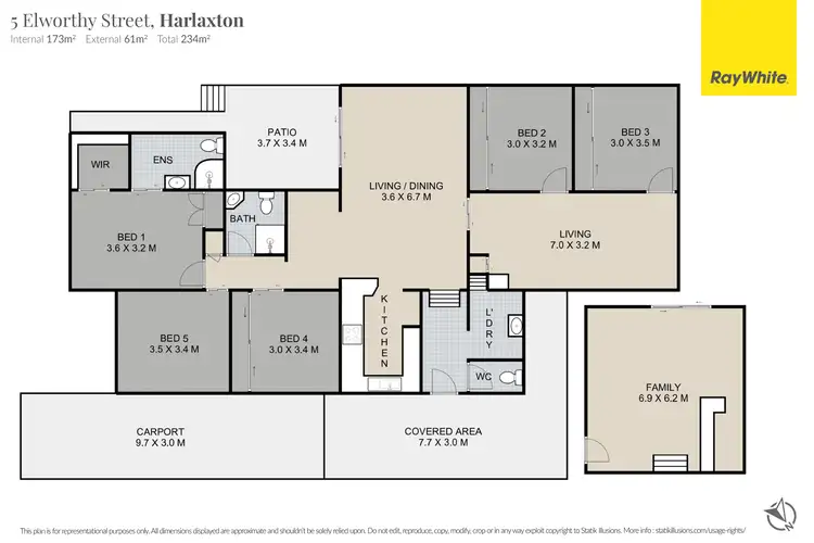 Floorplan of Homely house listing, 5 Elworthy Street, Harlaxton QLD 4350