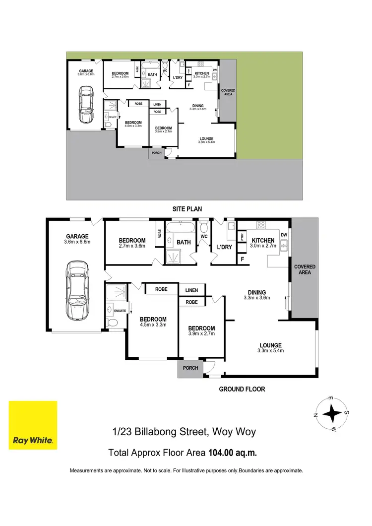 Floorplan of Homely villa listing, 1/23 Billabong Street, Woy Woy NSW 2256