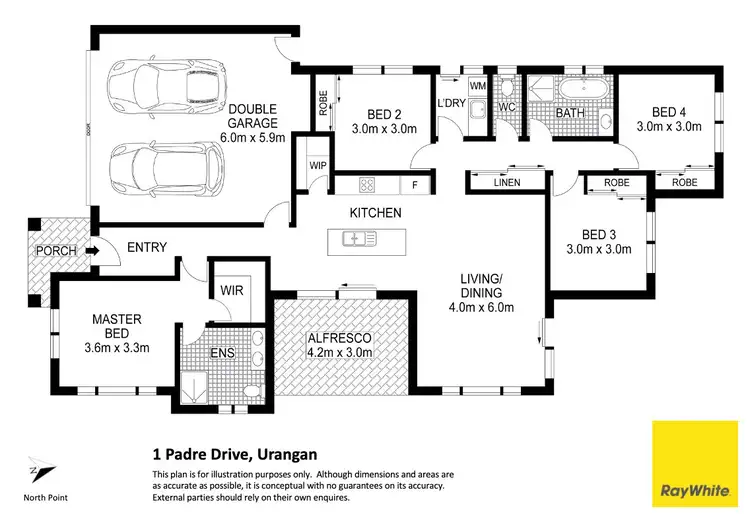 Floorplan of Homely house listing, 1 Padre Drive, Urangan QLD 4655