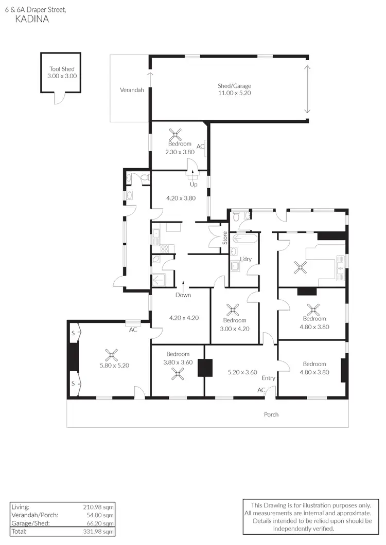 Floorplan of Homely house listing, 6 Draper Street, Kadina SA 5554