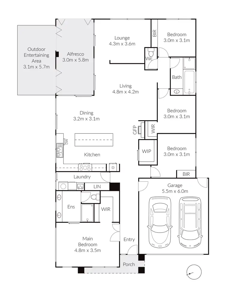 Floorplan of Homely house listing, 346 O'hallorans Road, Lara VIC 3212