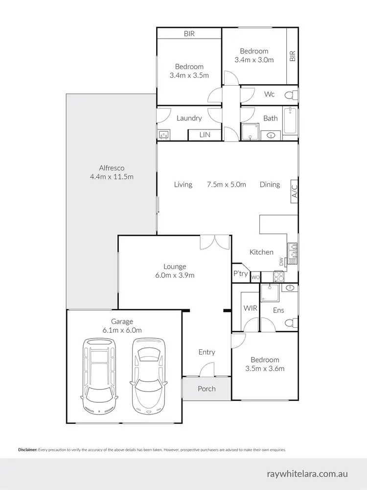 Floorplan of Homely house listing, 6 Hailar Lane, Lara VIC 3212