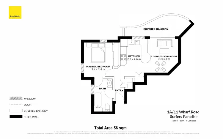 Floorplan of Homely apartment listing, 1A/11 Wharf Road, Surfers Paradise QLD 4217