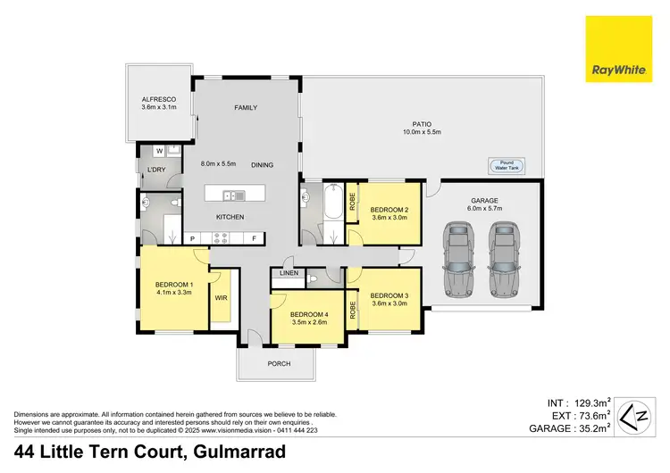 Floorplan of Homely house listing, 44 Little Tern Court, Gulmarrad NSW 2463