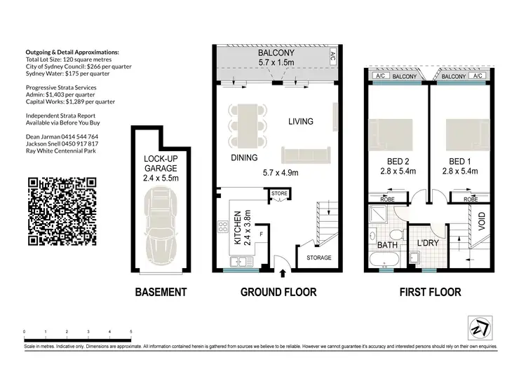 Floorplan of Homely townhouse listing, 5/127-131 Cook Road, Centennial Park NSW 2021