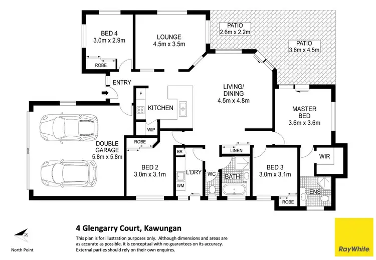 Floorplan of Homely house listing, 4 Glengarry Court, Kawungan QLD 4655