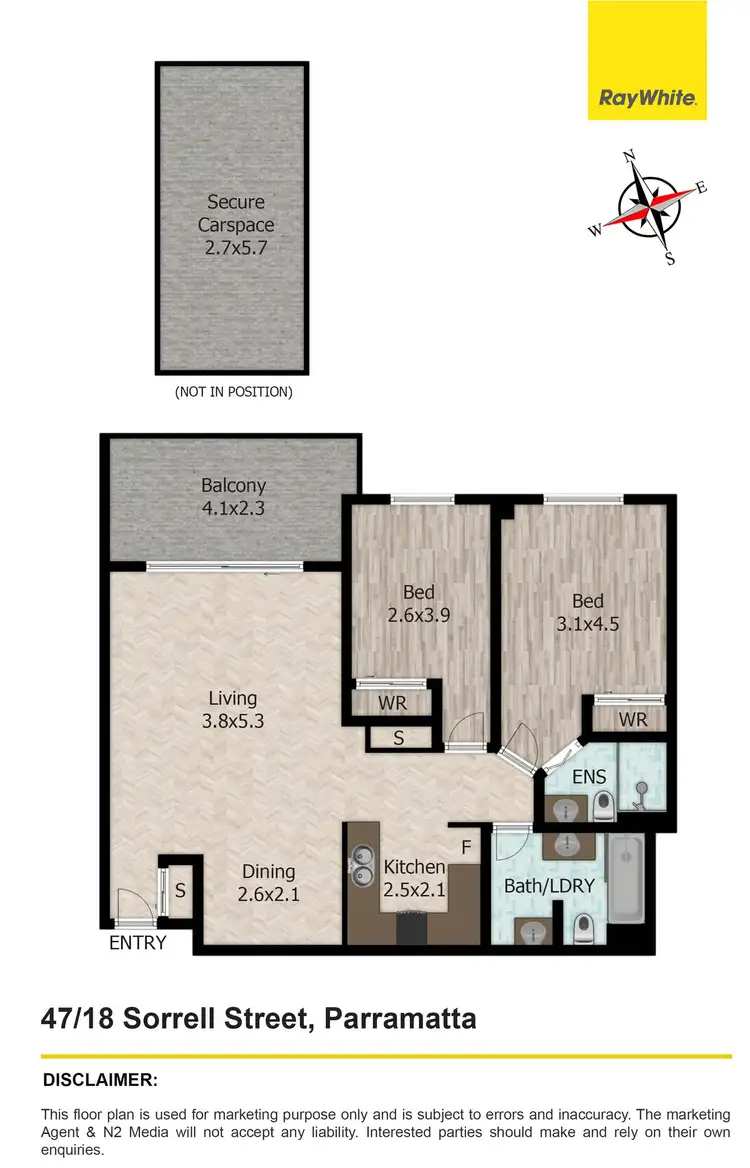 Floorplan of Homely apartment listing, 47/18 Sorrell Street, Parramatta NSW 2150