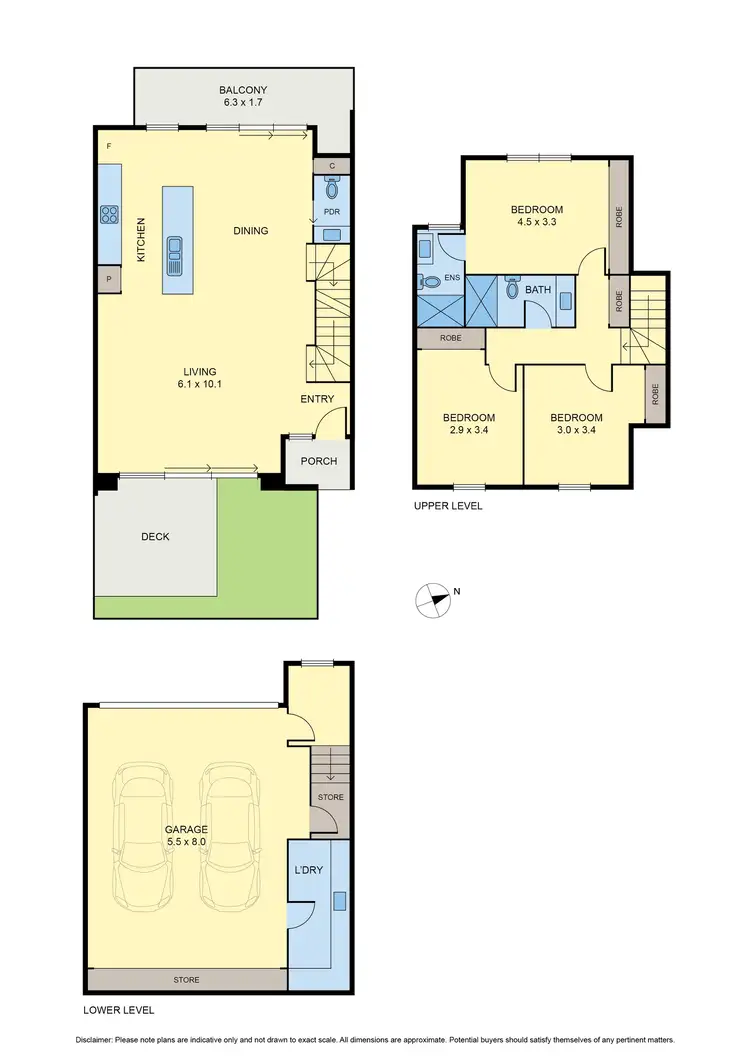 Floorplan of Homely townhouse listing, 3/80 Pardy Street, Pascoe Vale VIC 3044