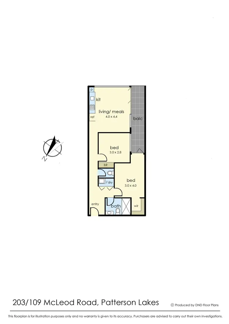 Floorplan of Homely unit listing, 203/109 McLeod Road, Patterson Lakes VIC 3197