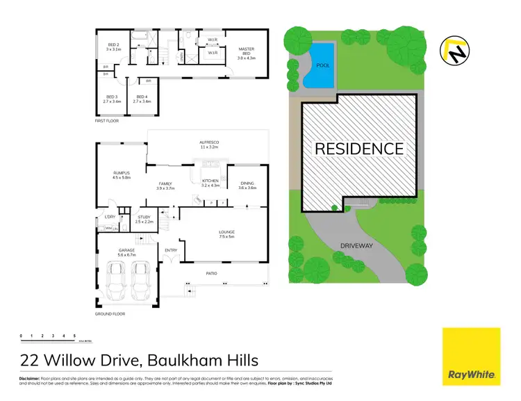 Floorplan of Homely house listing, 22 Willow Drive, Baulkham Hills NSW 2153