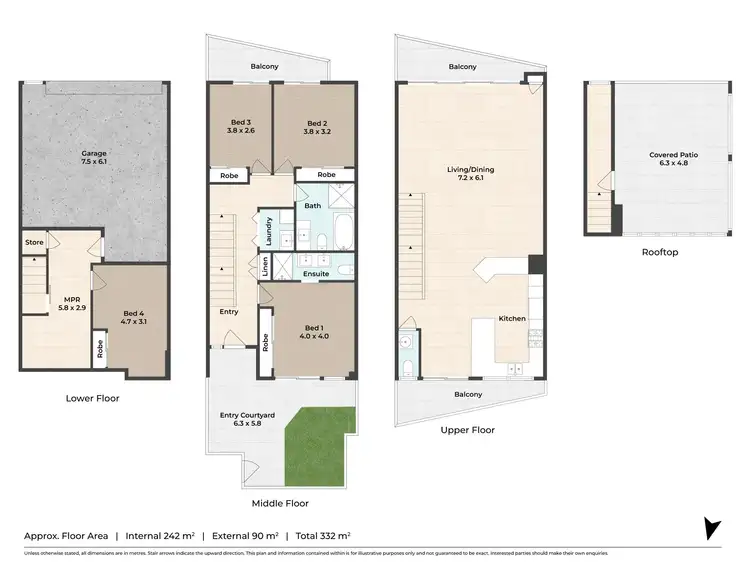 Floorplan of Homely townhouse listing, 18/24 Philip Street, Hawthorne QLD 4171