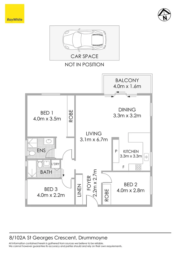 Floorplan of Homely apartment listing, 8/102A St Georges Crescent, Drummoyne NSW 2047