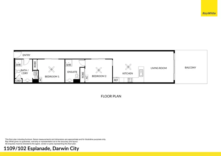 Floorplan of Homely apartment listing, 1109/102 Esplanade, Darwin City NT 800